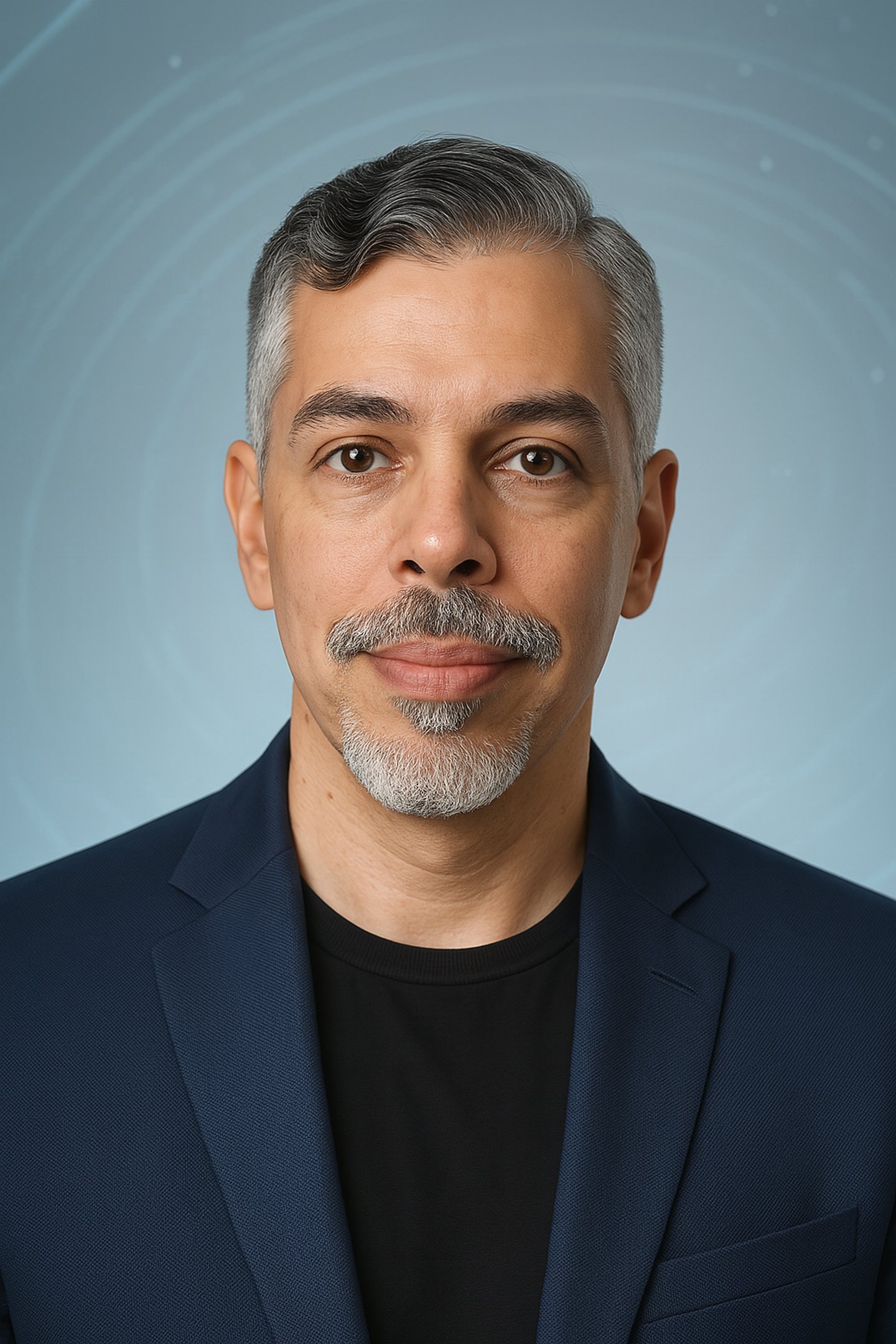 Retrato de Luiz Cruz, fundador da inteligencIA Cruz